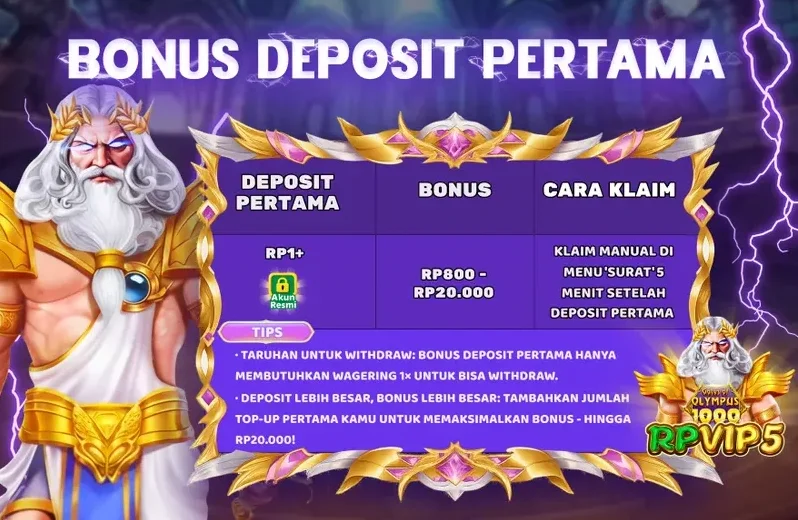 BONUS DEPOSIT PERTAMA
